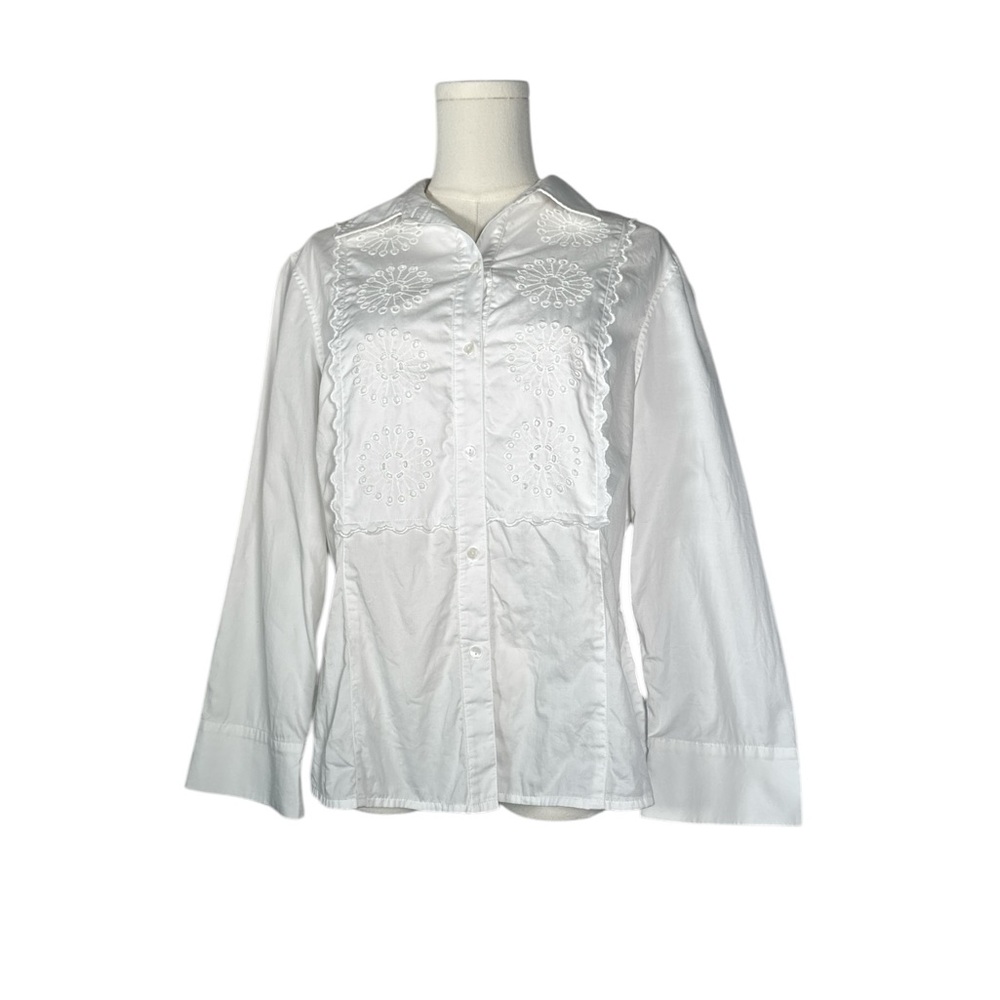 Jones New York White Blouse Size‎ Large